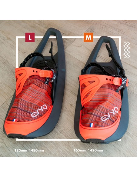 Evvo Snowshoes Pro Cloutées Rouge Raquettes à neige : Snowleader