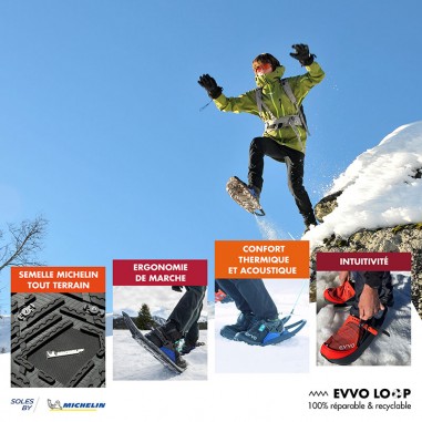 EVVO Snowshoe Originale Noir / Bleu +...