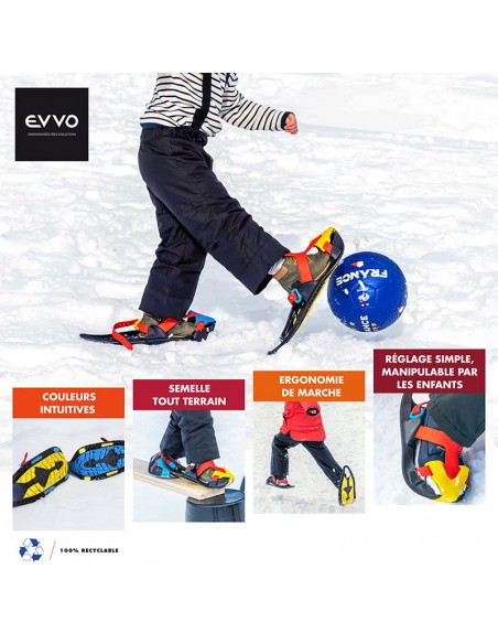 Evvo Snowshoes Pro Cloutées Rouge Raquettes à neige : Snowleader